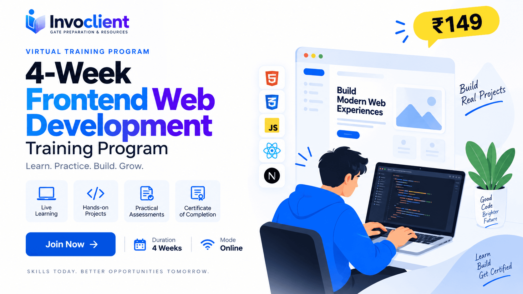 Frontend Web Development Virtual Training Program cover